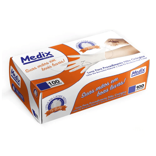 LUVAS LATEX PROCEDIMENTO GRANDE COM PO CX/100 MEDIX